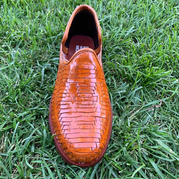 Men’s Closed Toe Sandal MOCCASIN HUARACHE COGNAC - Picture 2 of 7